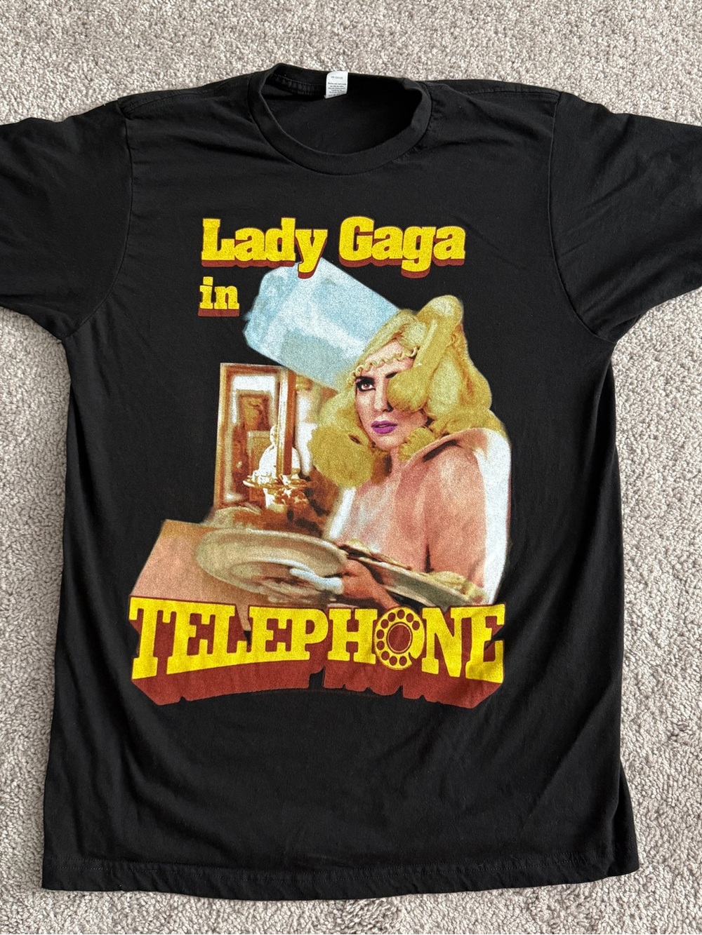 Lady Gaga Telephone Monster Ball Tour 2010 T-Shirt Medium Black Concert Tee